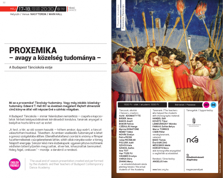 Invitation to see Proxemika in Trafó